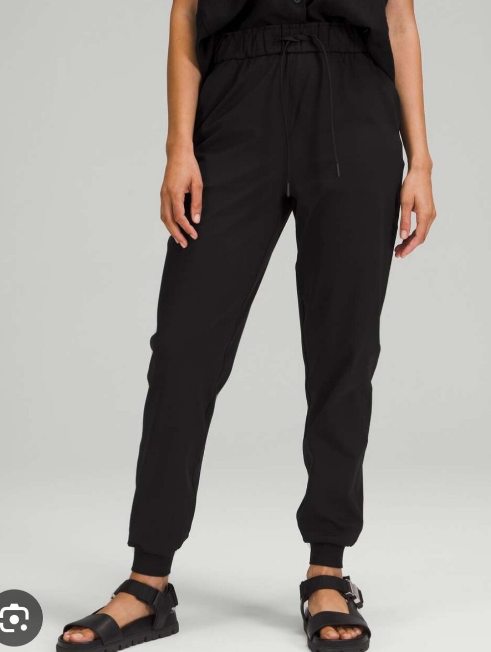 Lululemon Stretch High Rise Women's Black Drawstring Jogger Pants